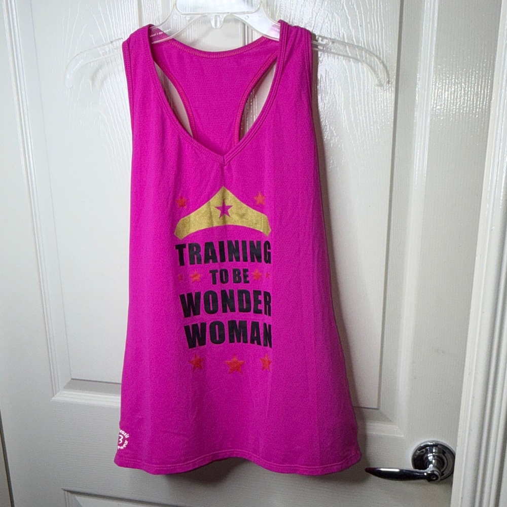 Bold Pink Wonder Woman Training Tank Top